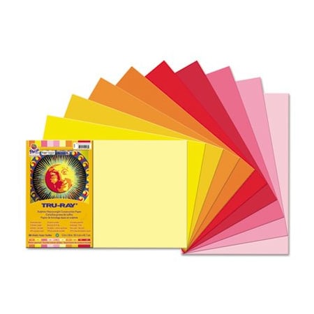 Pacon Pacon, TRU-RAY CONSTRUCTION PAPER, 76LB, 12 X 18, ASSORTED COOL/WARM COLORS, 25PK 102948